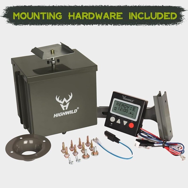 6V Deer Feeder W/ Timer Precision Control Weatherproof Easy Installation
