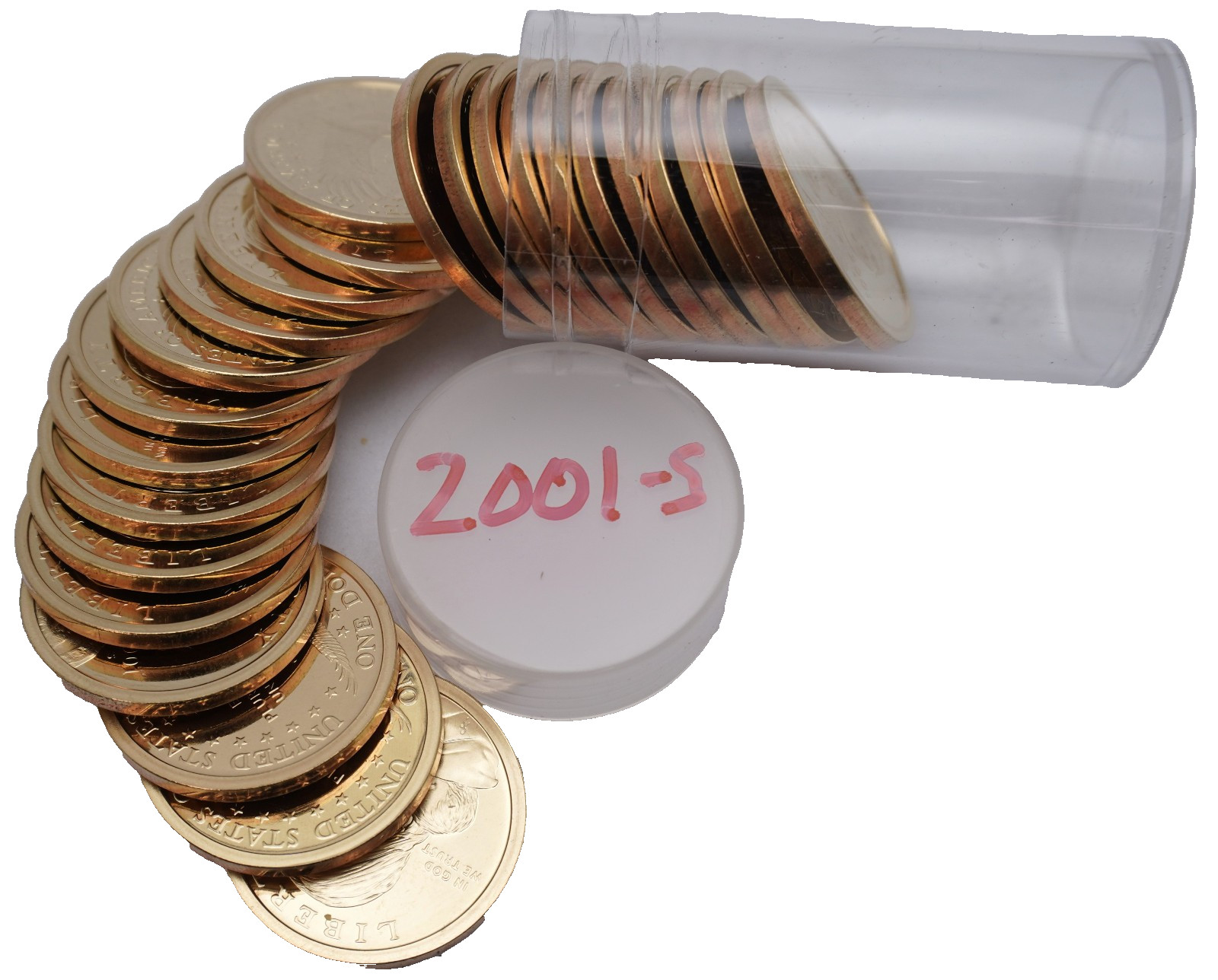 2001-S Proof Sacagawea Native American Dollars - Full Roll - 25 Coins