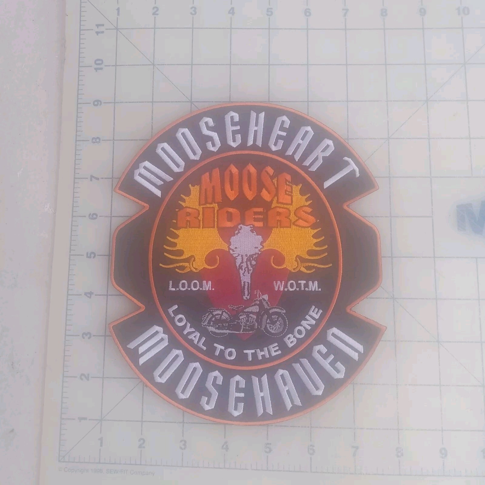 Motorcycle Patch Moose Riders MOOSEHEART MOOSEHAVEN 8" X 7" wide