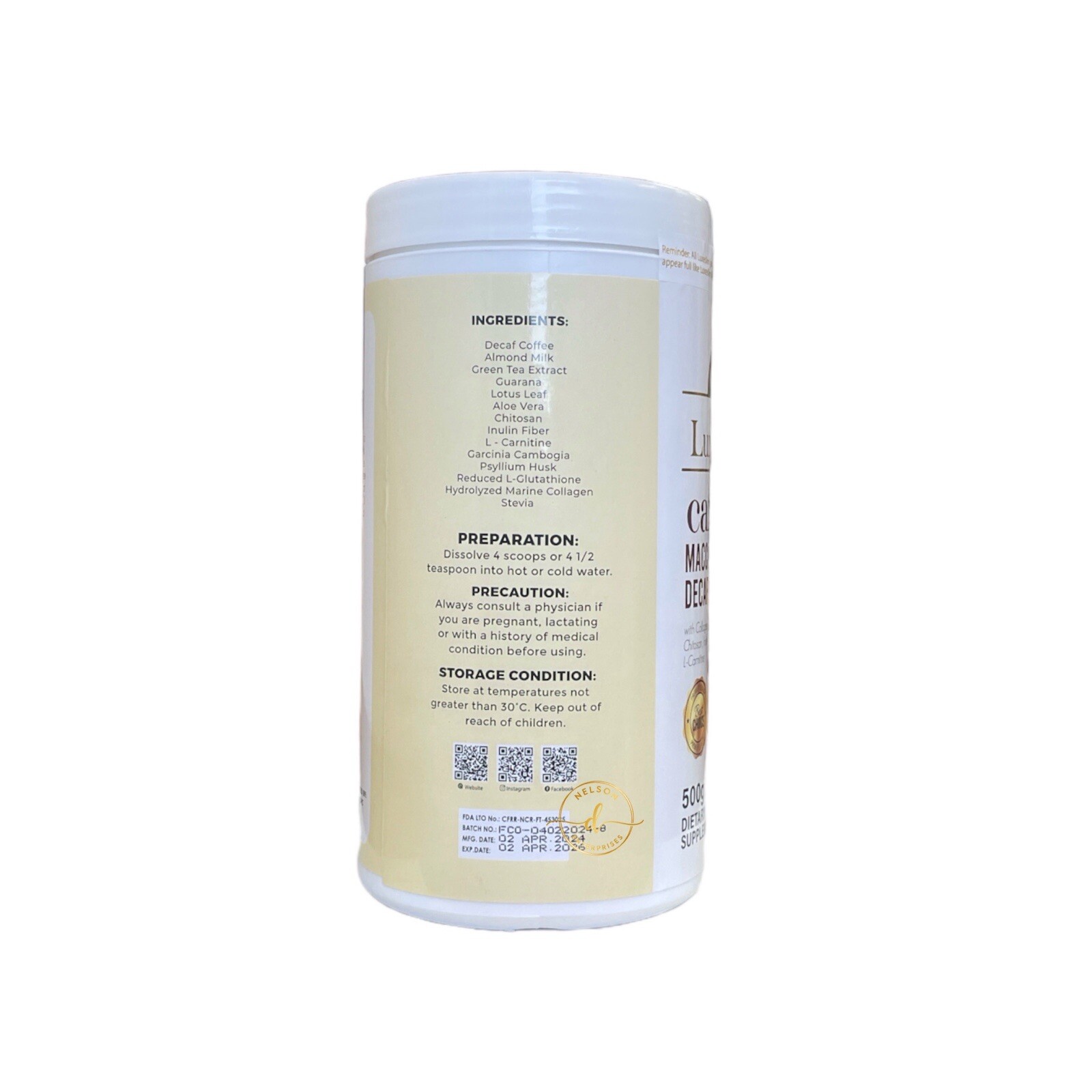 Luxe Slim Half Kilo DECAF Caffe Macchiato