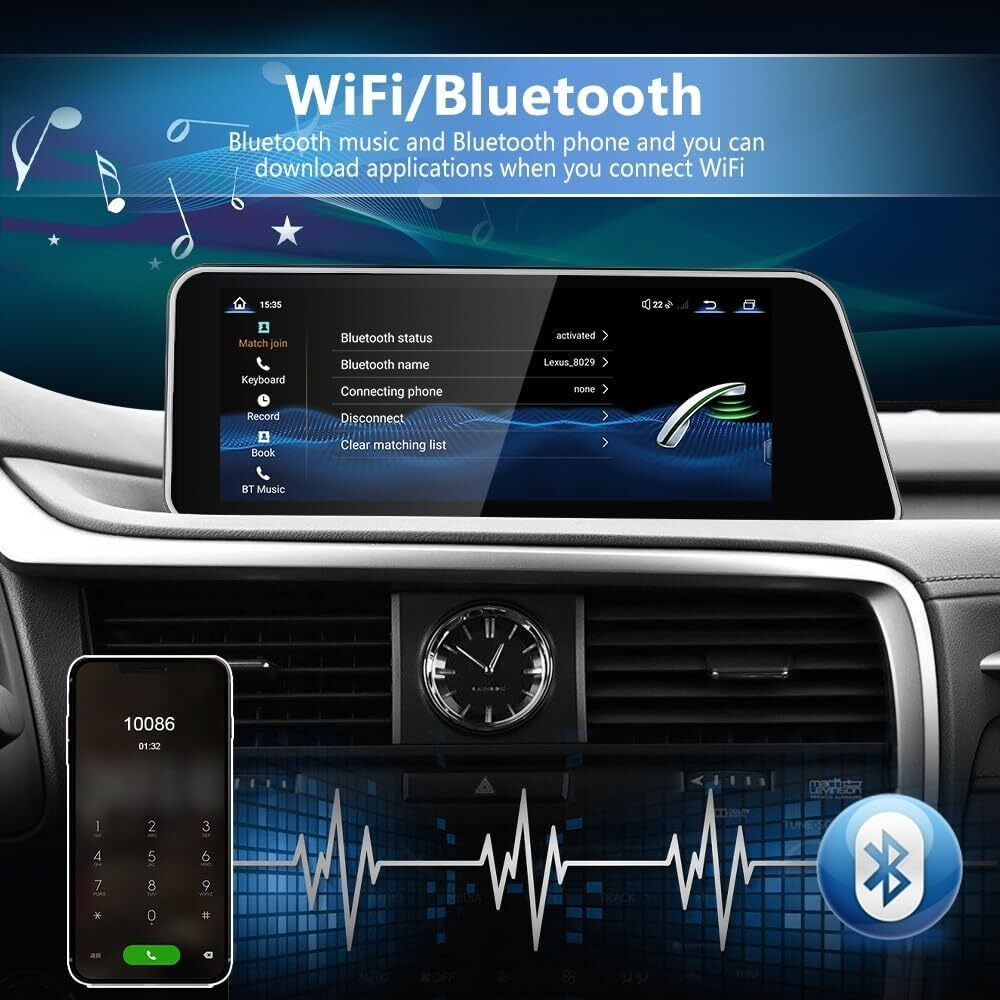 12.3" For Lexus RX 2016-2019 Car Stereo Radio Auto Android Carplay Navi 8+64GB