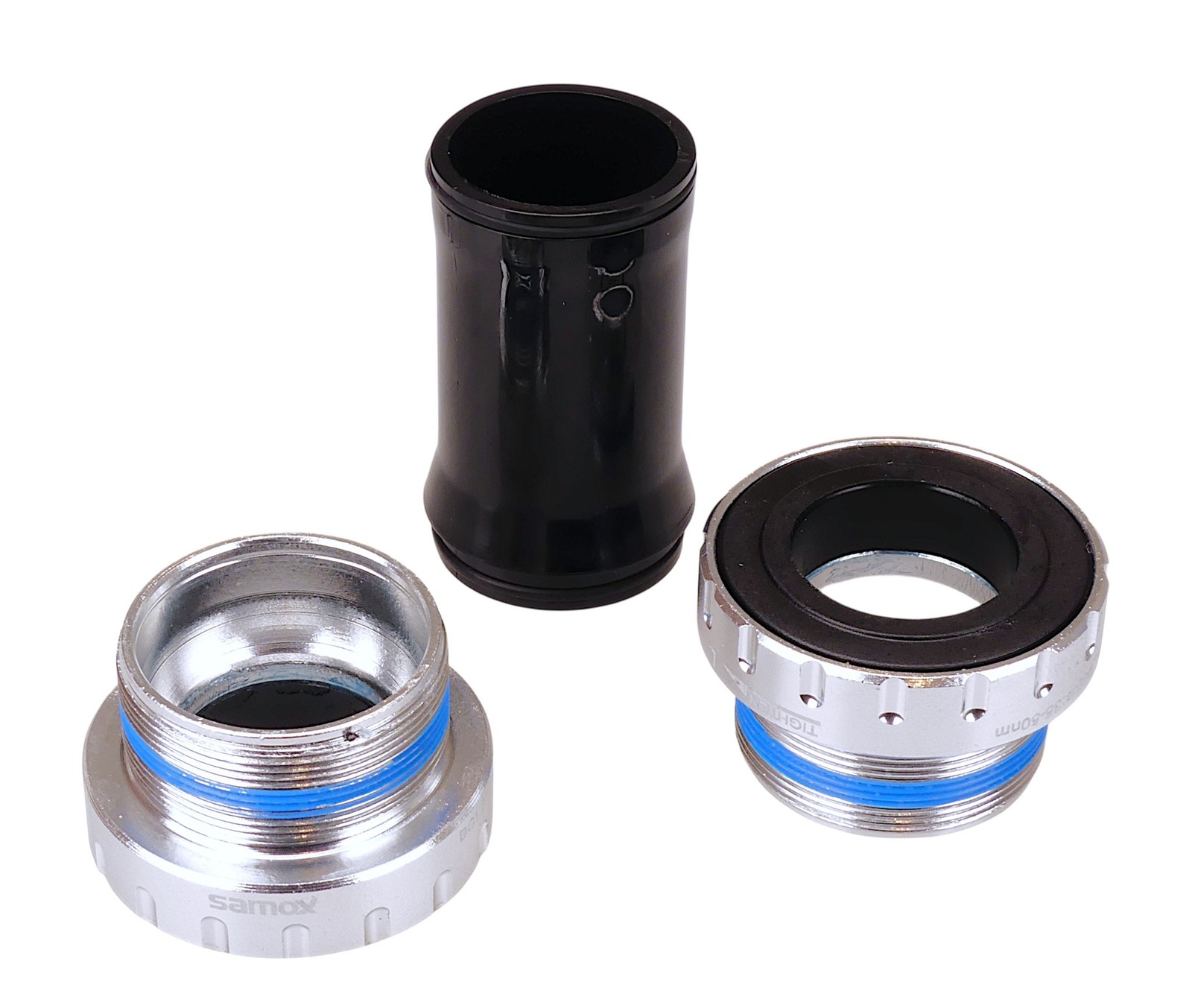 Samox Euro Outboard BSA bottom bracket for 24mm spindle, 68/73mm shell SILVER