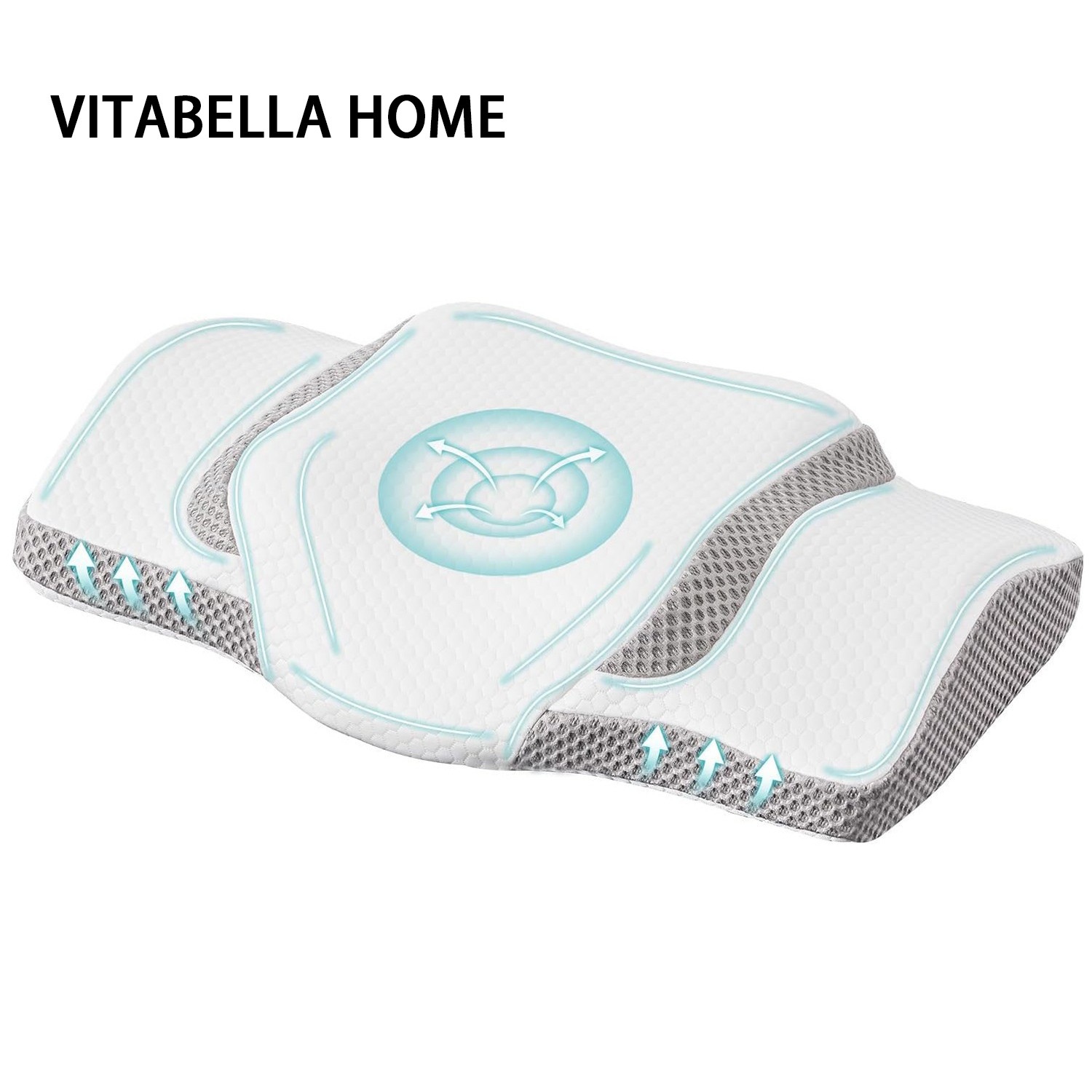 VITABELLA HOME Ergonomic Memory Foam Cervical Pillow for Neck Support King Size