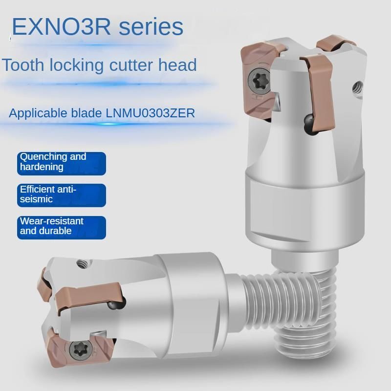 Fast Feed EXN03R Milling Cutter Head Locking Tooth Tungsten Steel LNMU0303 Blade