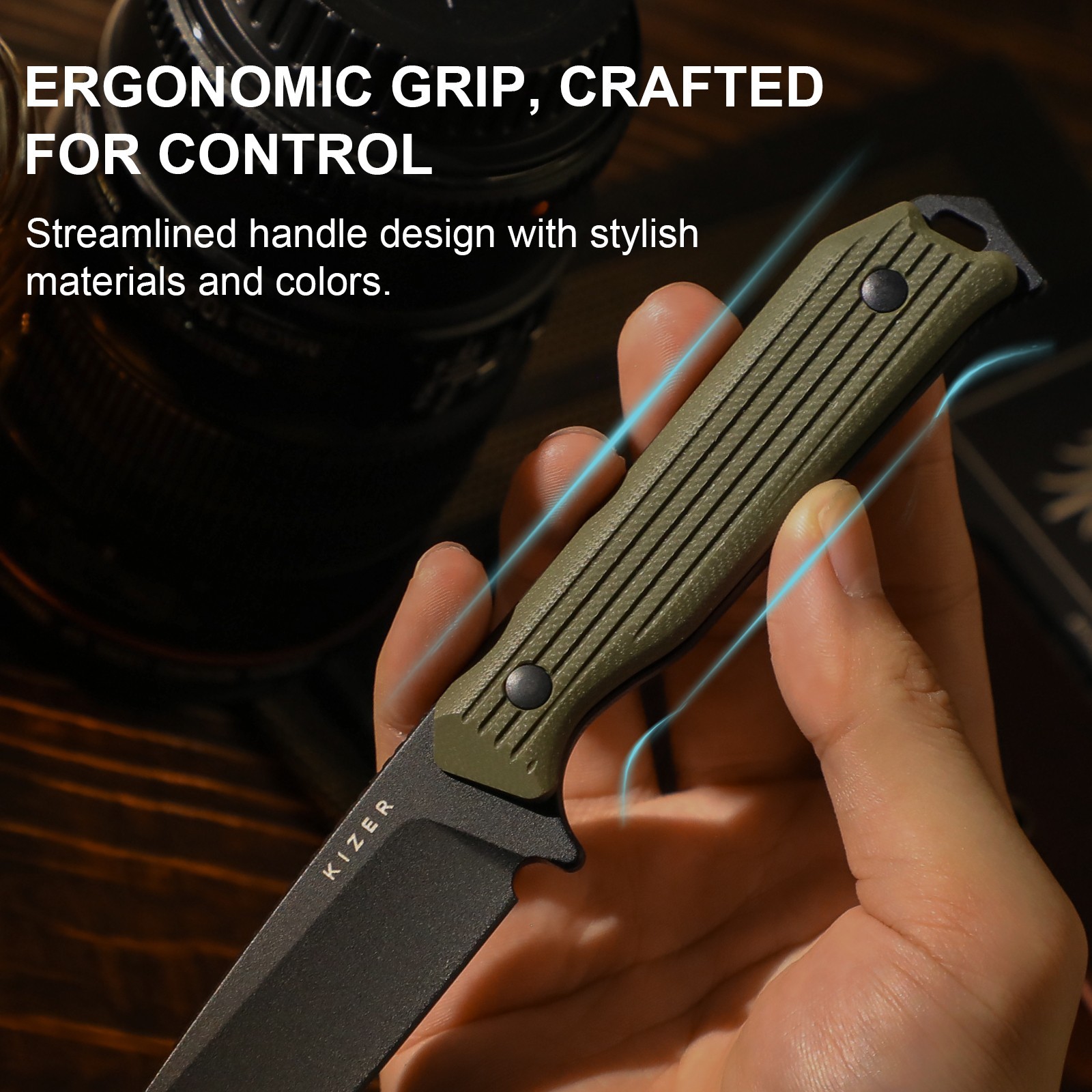 Kizer Begleiter Fix Fixed Knife AEB-L Blade G10 Handle With Sheath 1045MT2