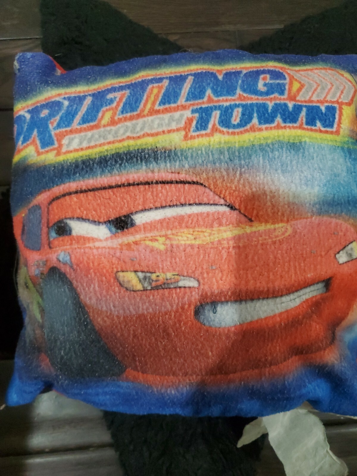 lightning mcqueen vintage pillow