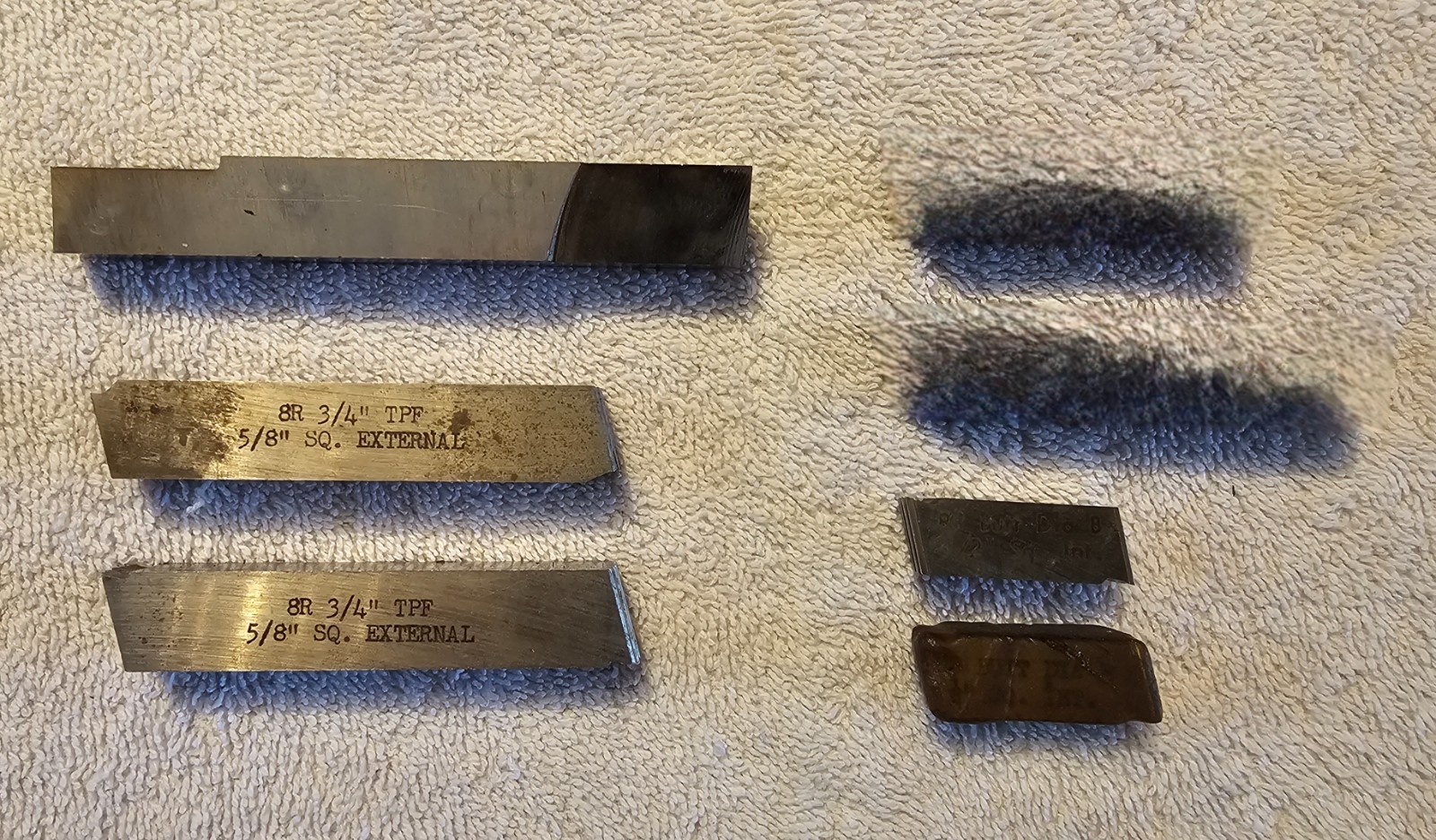 19 NEW AND USED LATHE HSS CUTTING TOOLS VARIOUS SIZES