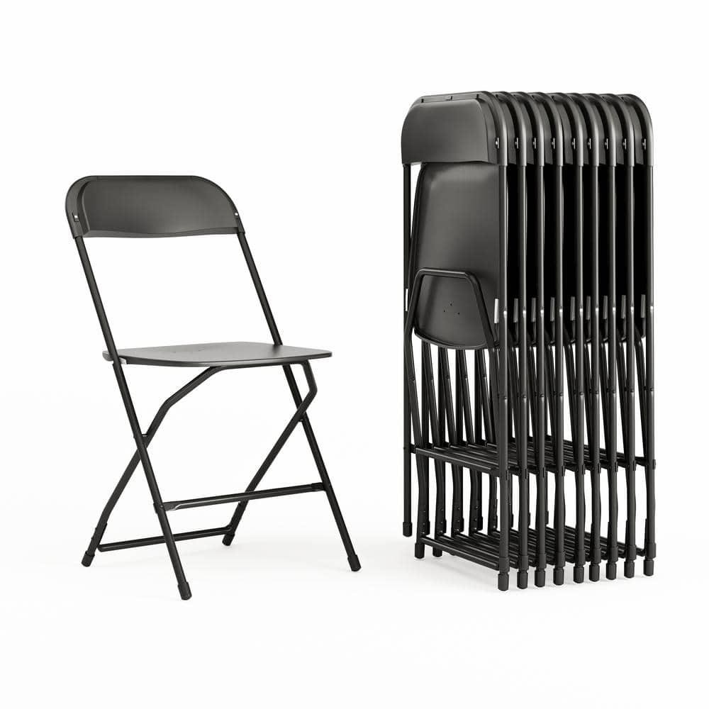 Hercules Series Black Metal 650 Lb. Weight Capacity Lightweight Event Folding Of