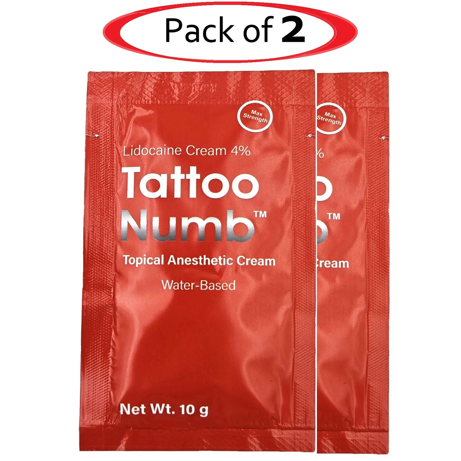 2x10g TattooNumb Skin Numbing Cream Pain Relief Numb Anesthetic Made in USA