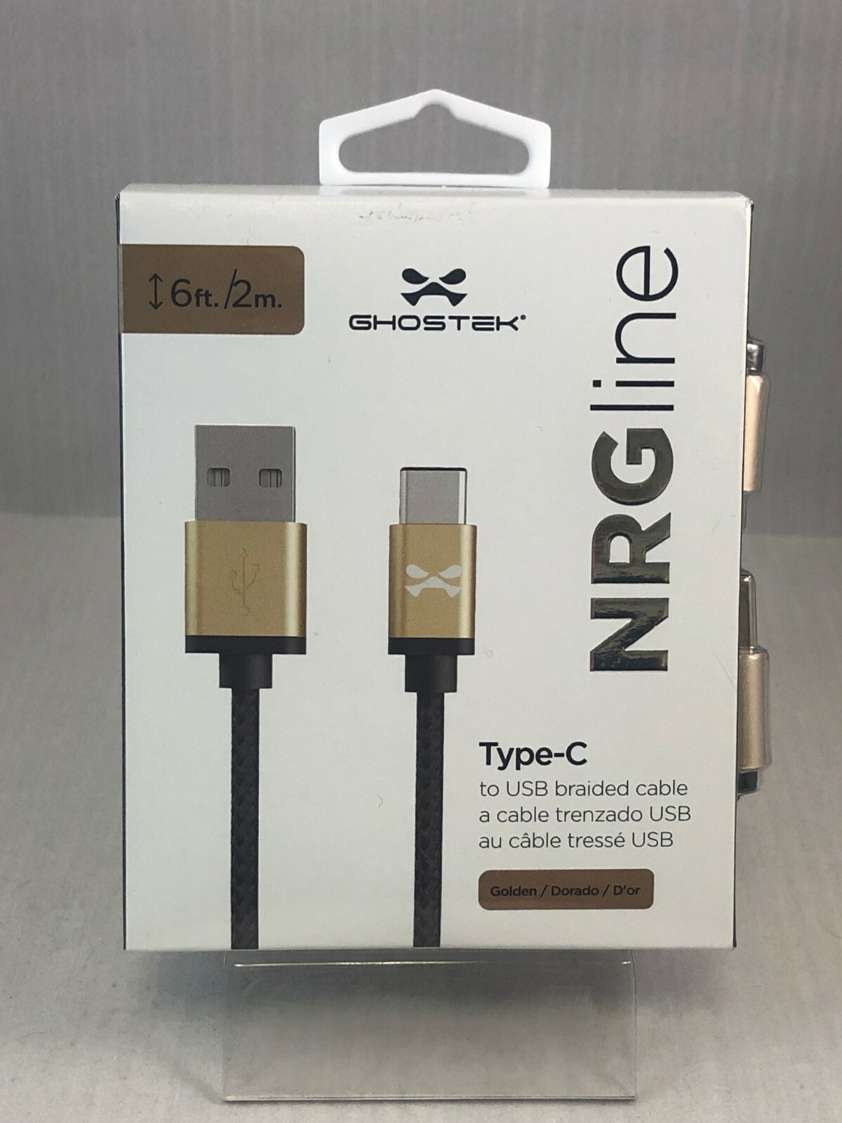 Ghostek NRGLine Braided USB-C to USB-A Charge & Sync Cable 6ft - Gold