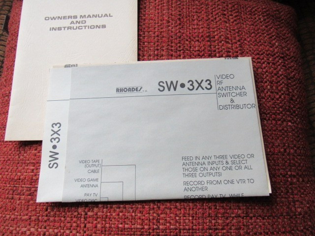 NEW-NIB-NOS vintage RHODES BRAND MODEL SW-3X3. VIDEO SWITCHER-DISTRIBUTOR. USA