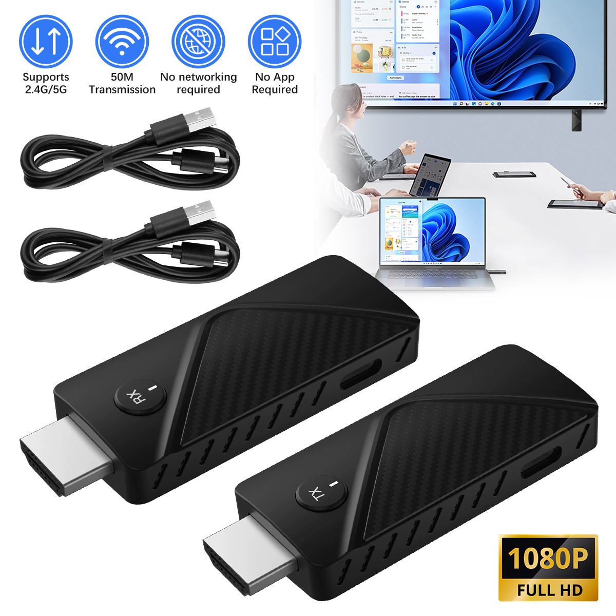 1080P Full HD Wireless HDMI Extender HDTV Wireless Transmitter and Receiver 2025