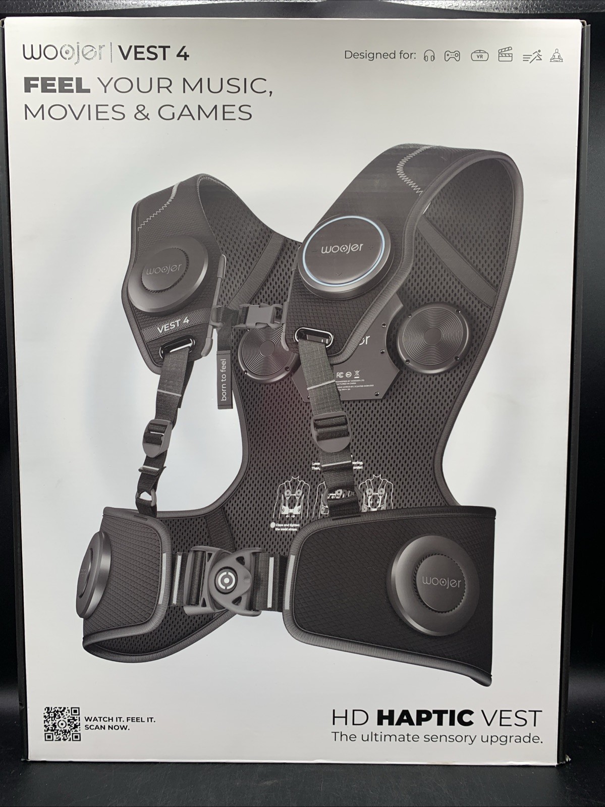 SEALED - Woojer Vest 4 HD Haptic Vest Black for VR Music Movies