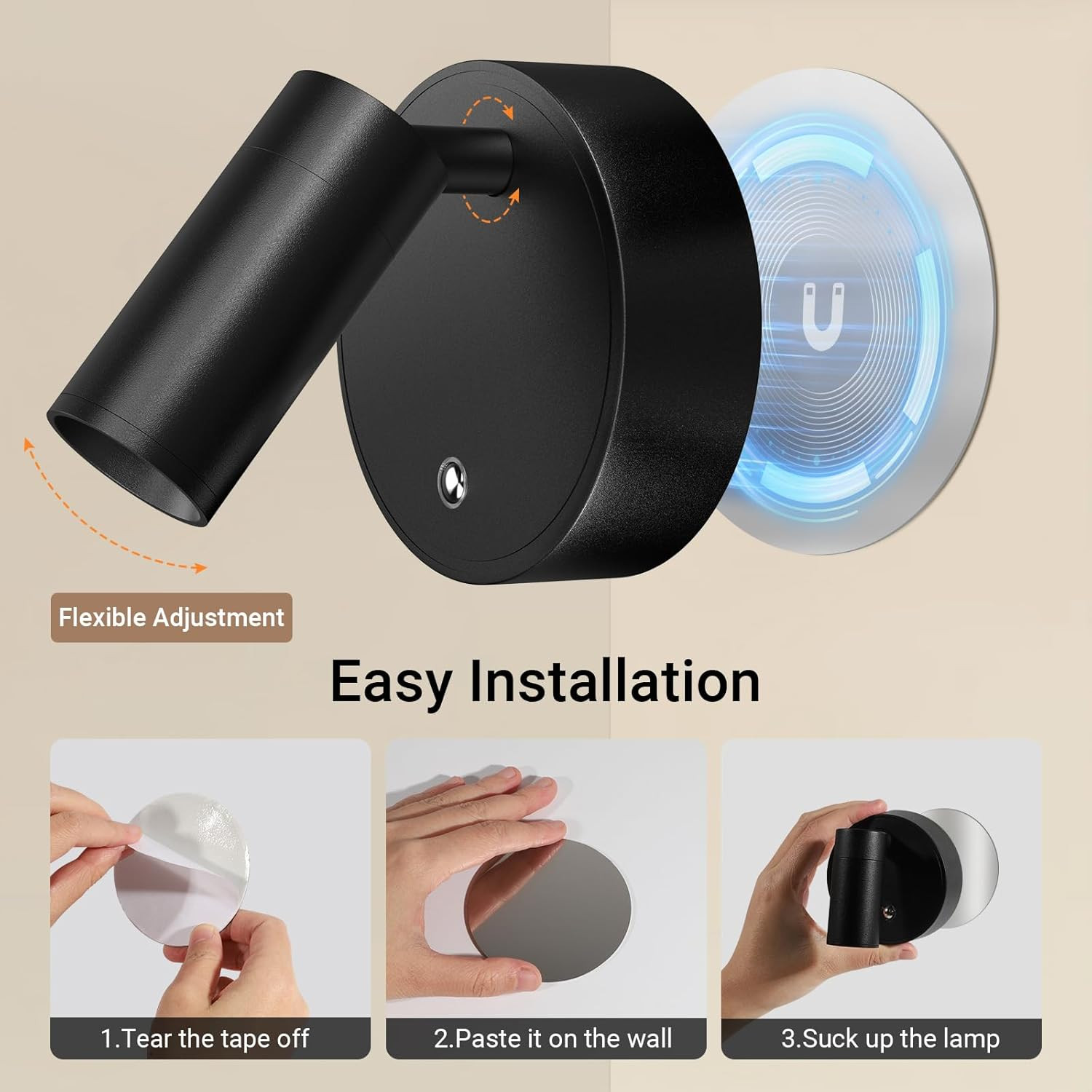 Spotlights Indoor, Wireless Uplighting Indoor with Remote Dimmable, Rechargeable
