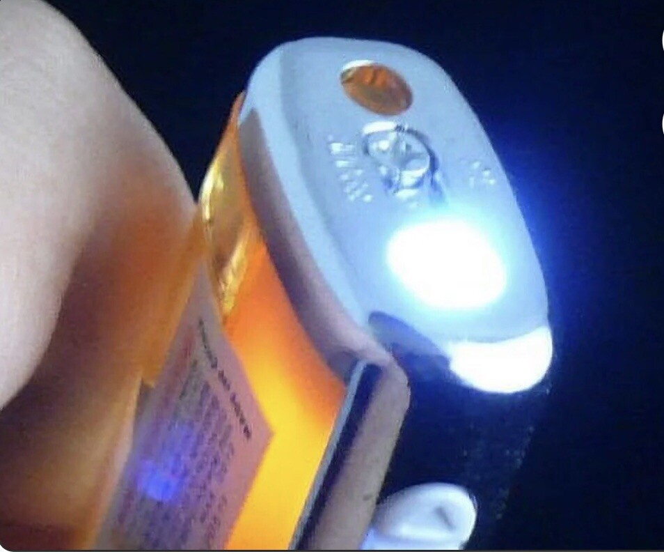 10 Pack 5-Flags Refillable Butane Lighter Ass. Colors White LED #80-82LED-W
