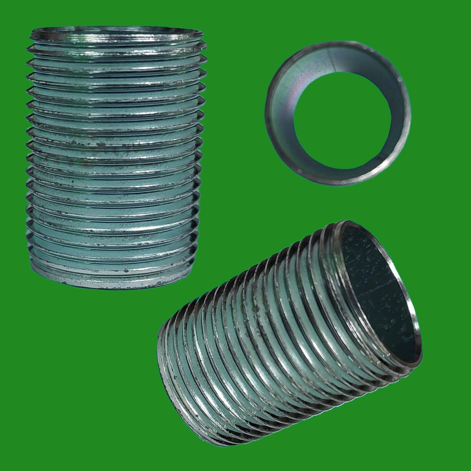 1x BZP Straight 20mm Male to male Threaded Galvanised Pipe Nipple Length 26.5mm