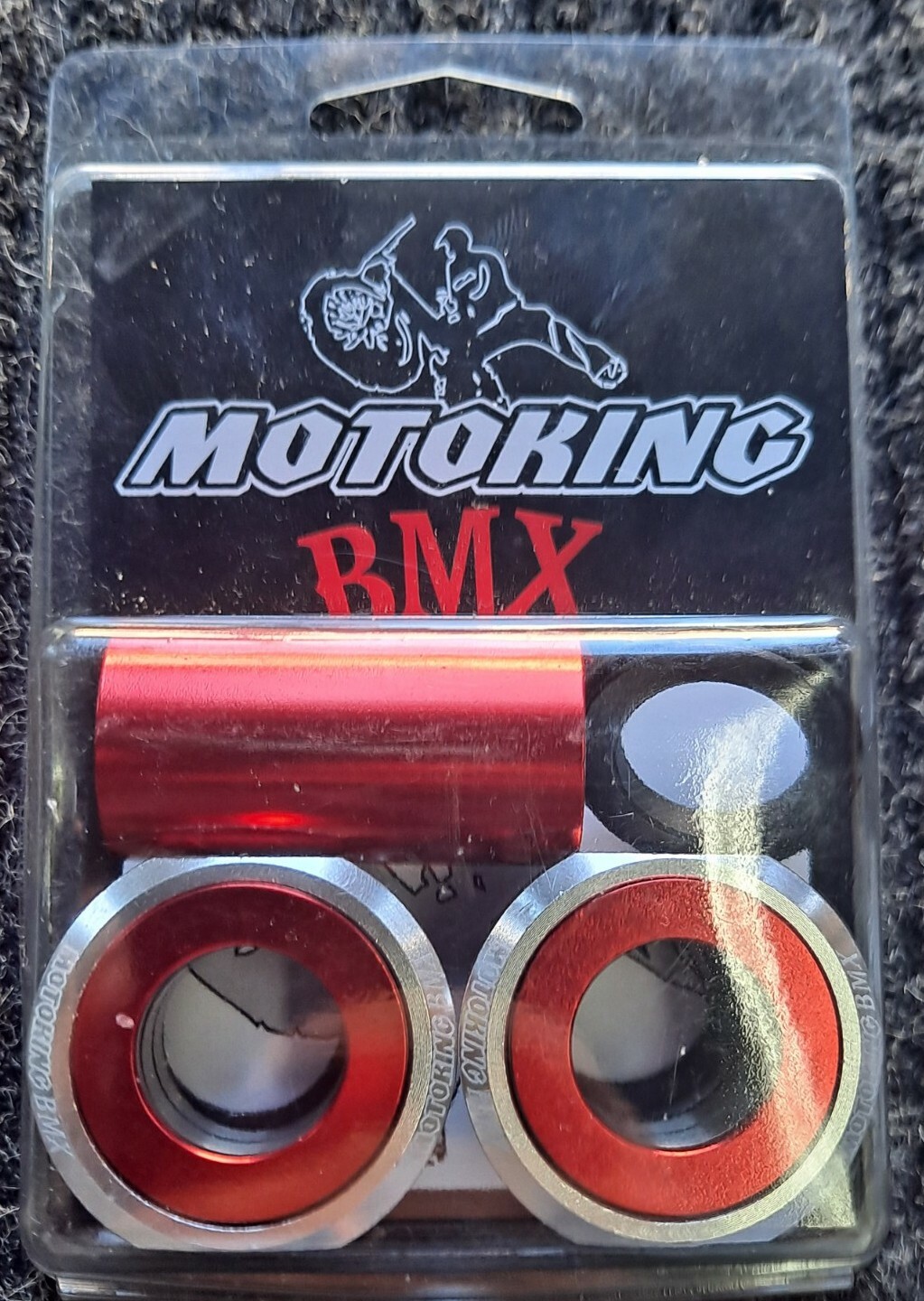MOTOKING BMX EURO BB 19mm SILVER/RED Limited Edition