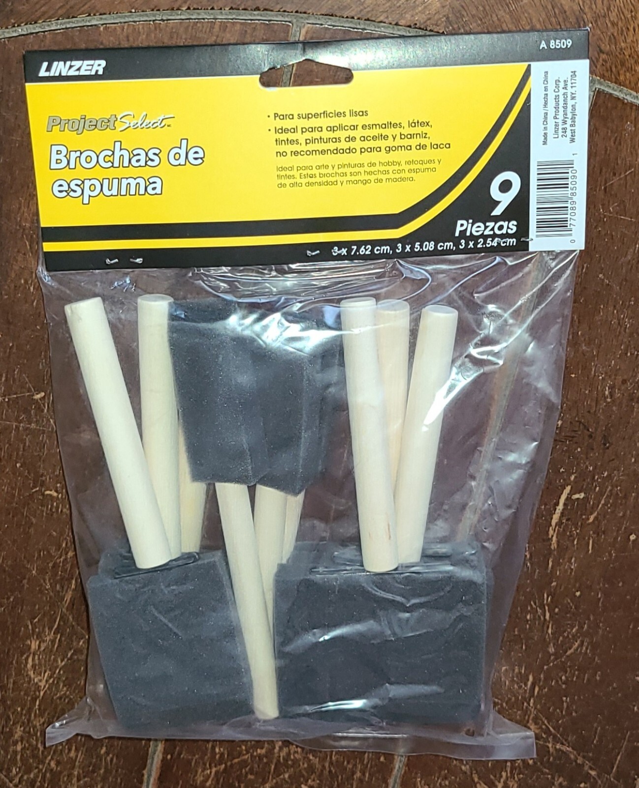 LINZER Project Select 9 Piece Foam Brushes for Smooth Surfaces #A8509