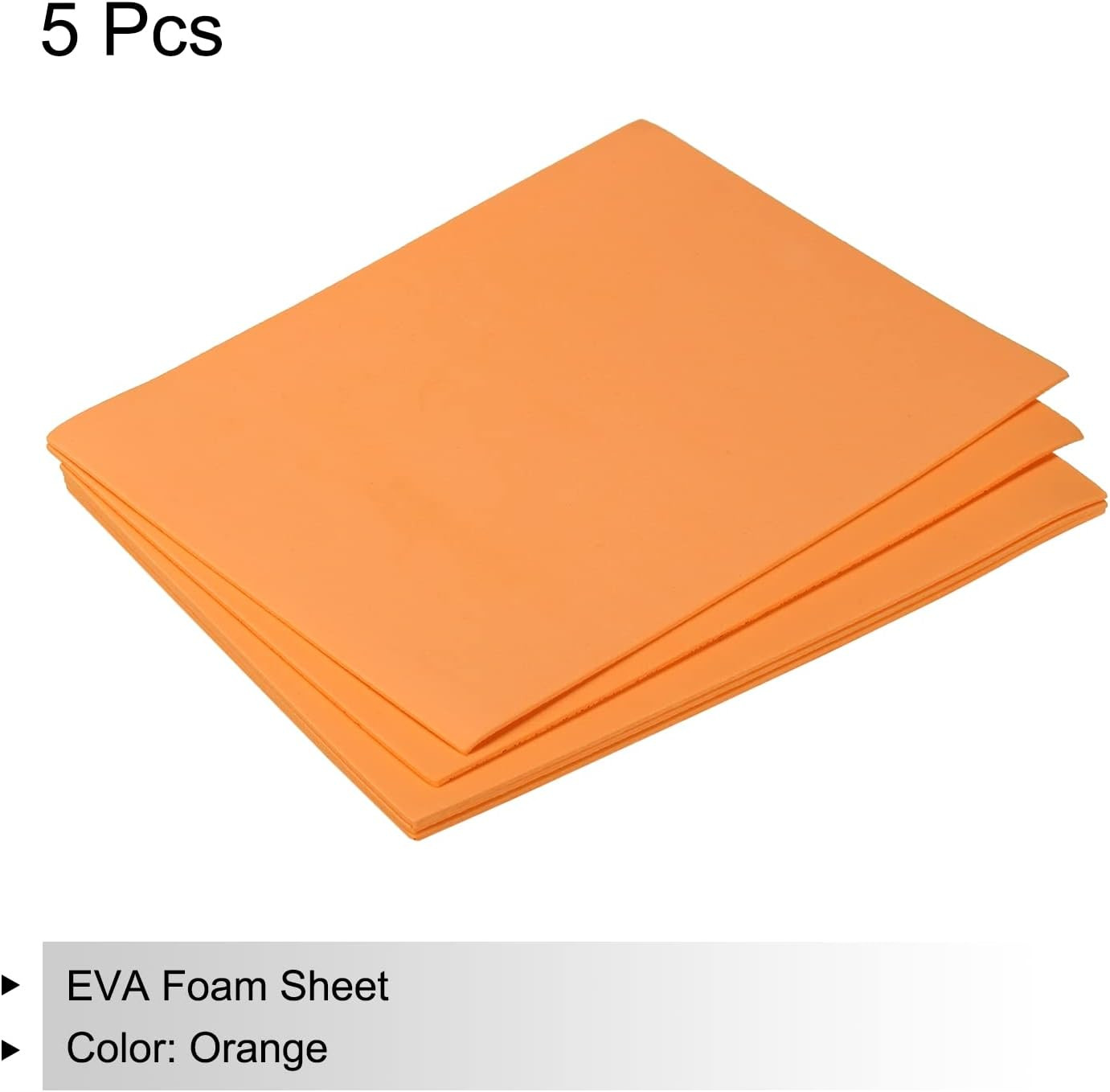EVA Foam Sheets Orange 7.6 Inch X 5.9 Inch 2Mm Thickness for Crafts DIY Pack of