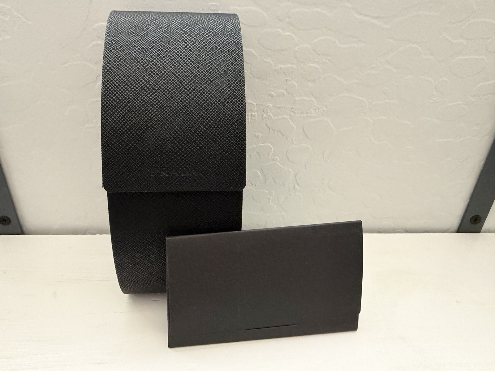 Prada Hard Eyeglass/Sunglass Case Color- Black - Includes Cloth