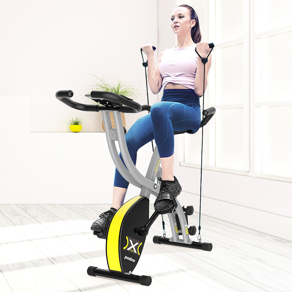 Folding Stationary Upright Indoor Cycling Exercise Bike Recumbent Fitness Bike