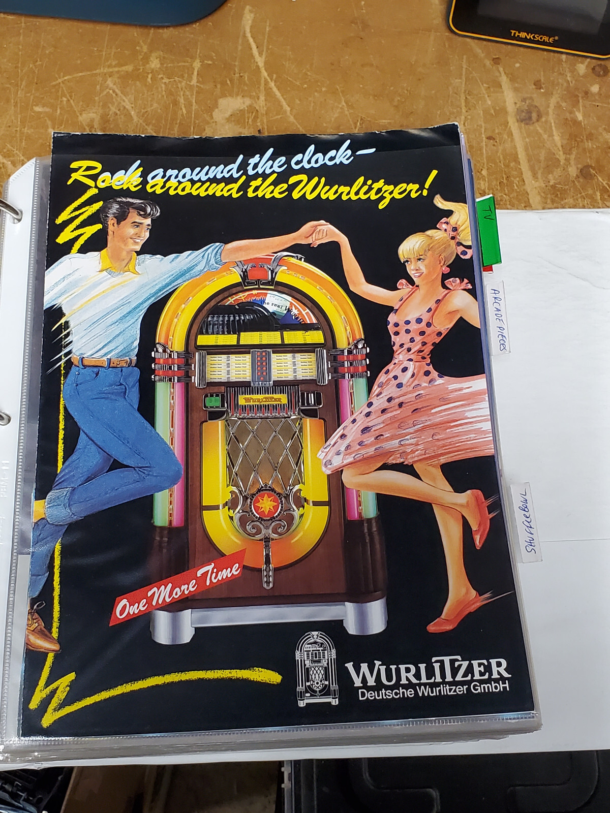 Wurlitzer ONE MORE TIME Jukebox flyer- original 8 by 11 inches