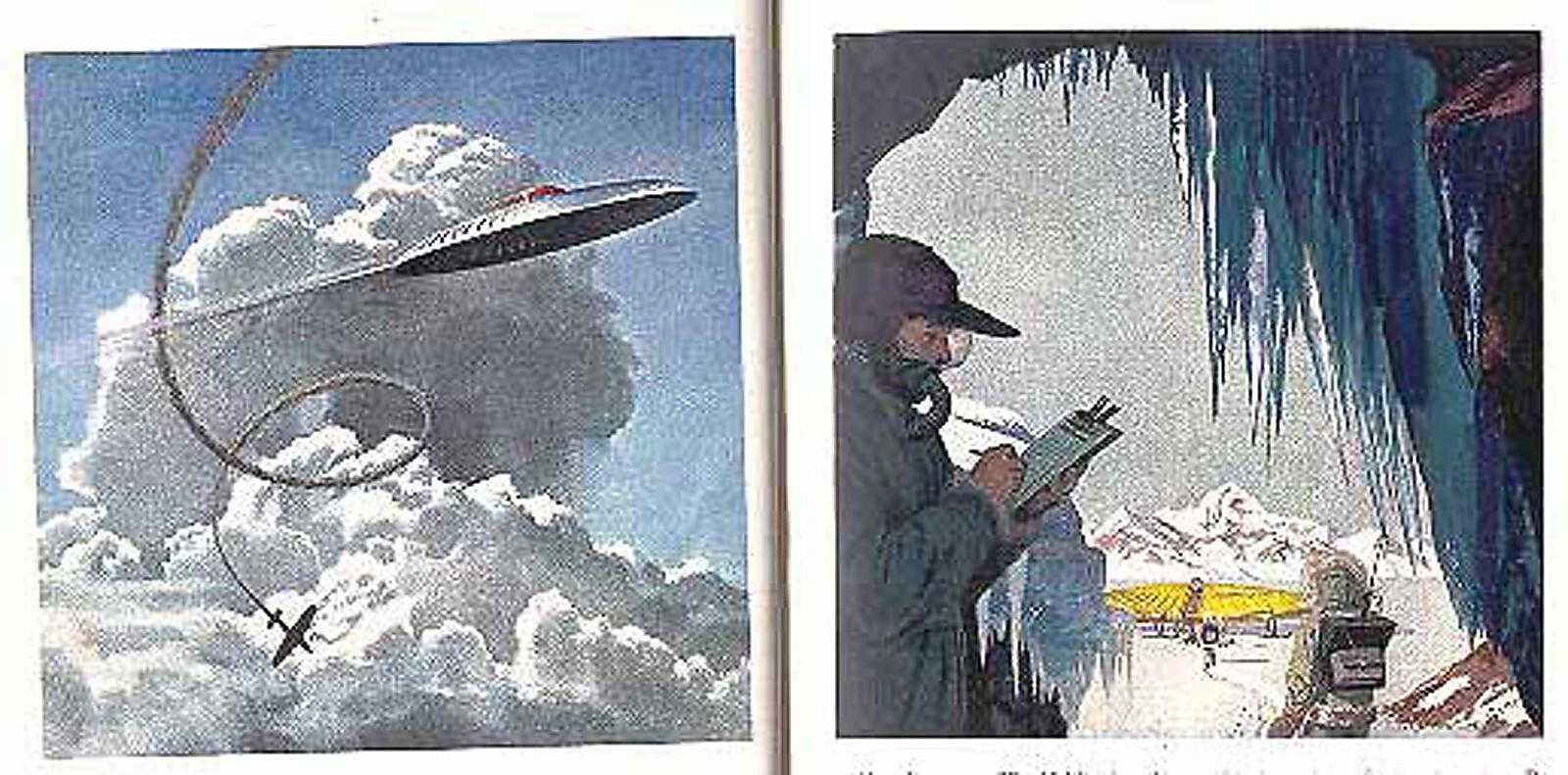 UFO ARTWORK 1952 PICTORIAL FLYING SAUCERS: MYTH OR MENACE?  GREAT REN WICKS ART