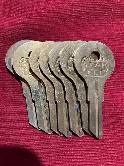 Lot Of 7 Star SL1(SL1, 120D) Keyblanks, For Slaymaker Locks