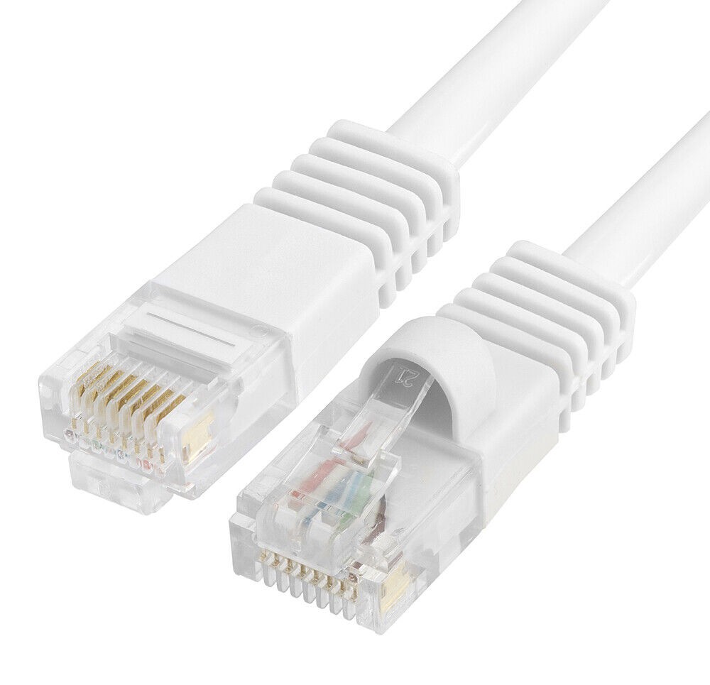 7FT Cat5e Ethernet Cable UTP LAN Network Patch Cord RJ45 Cat 5e Cable - White