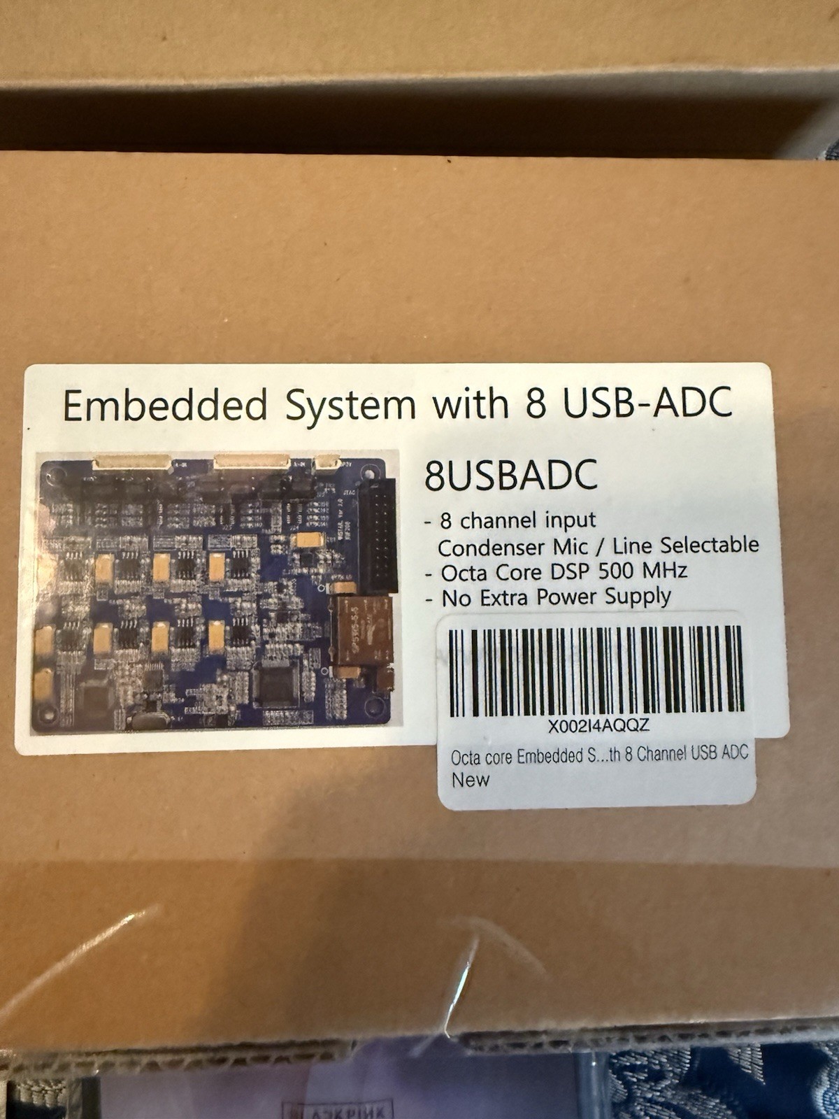 8USBADC 8-Channel USB ADC Board | Octa-Core 500MHz DSP | Condenser/Line Input