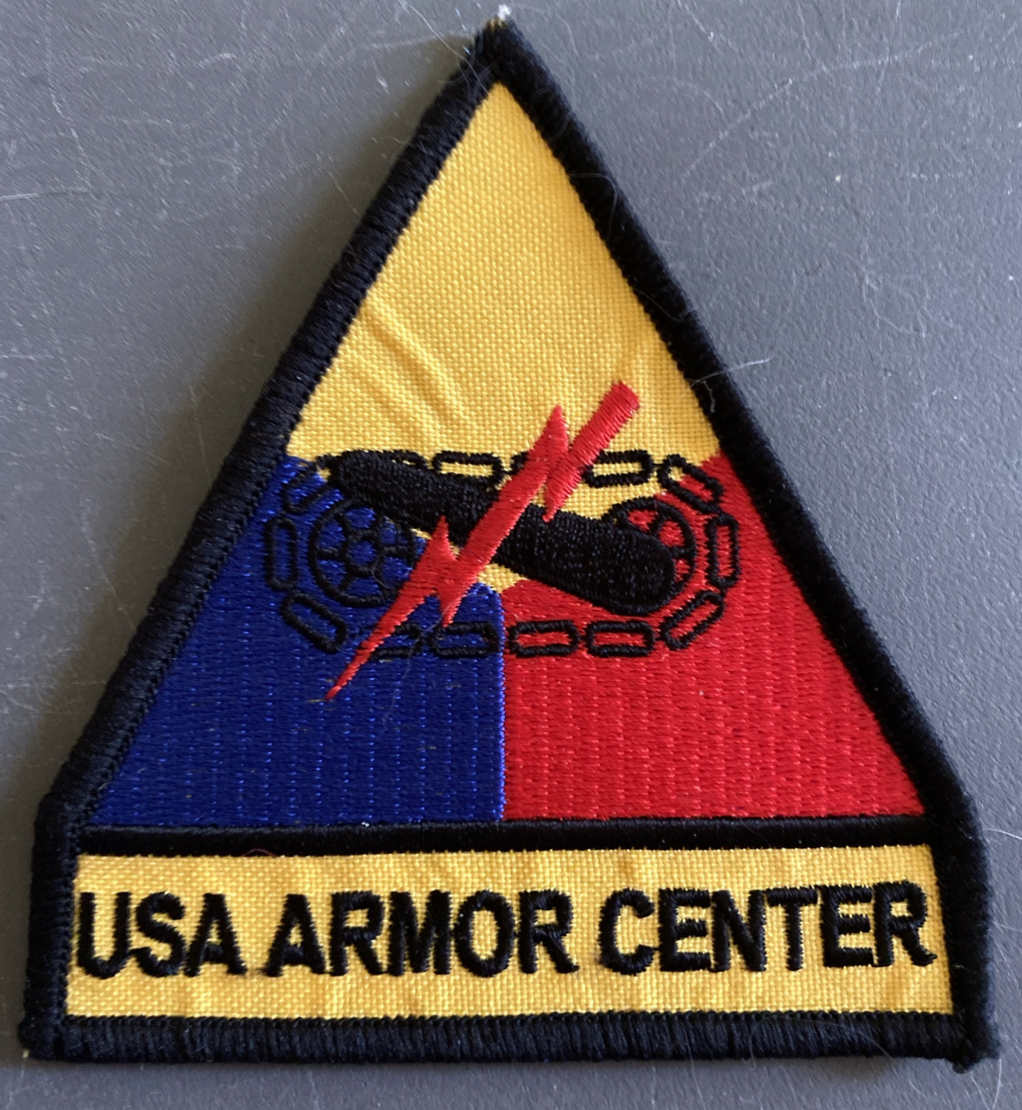 Patch U.S. ARMY USA ARMOR CENTER 4-Inch Iron-On Embroidered