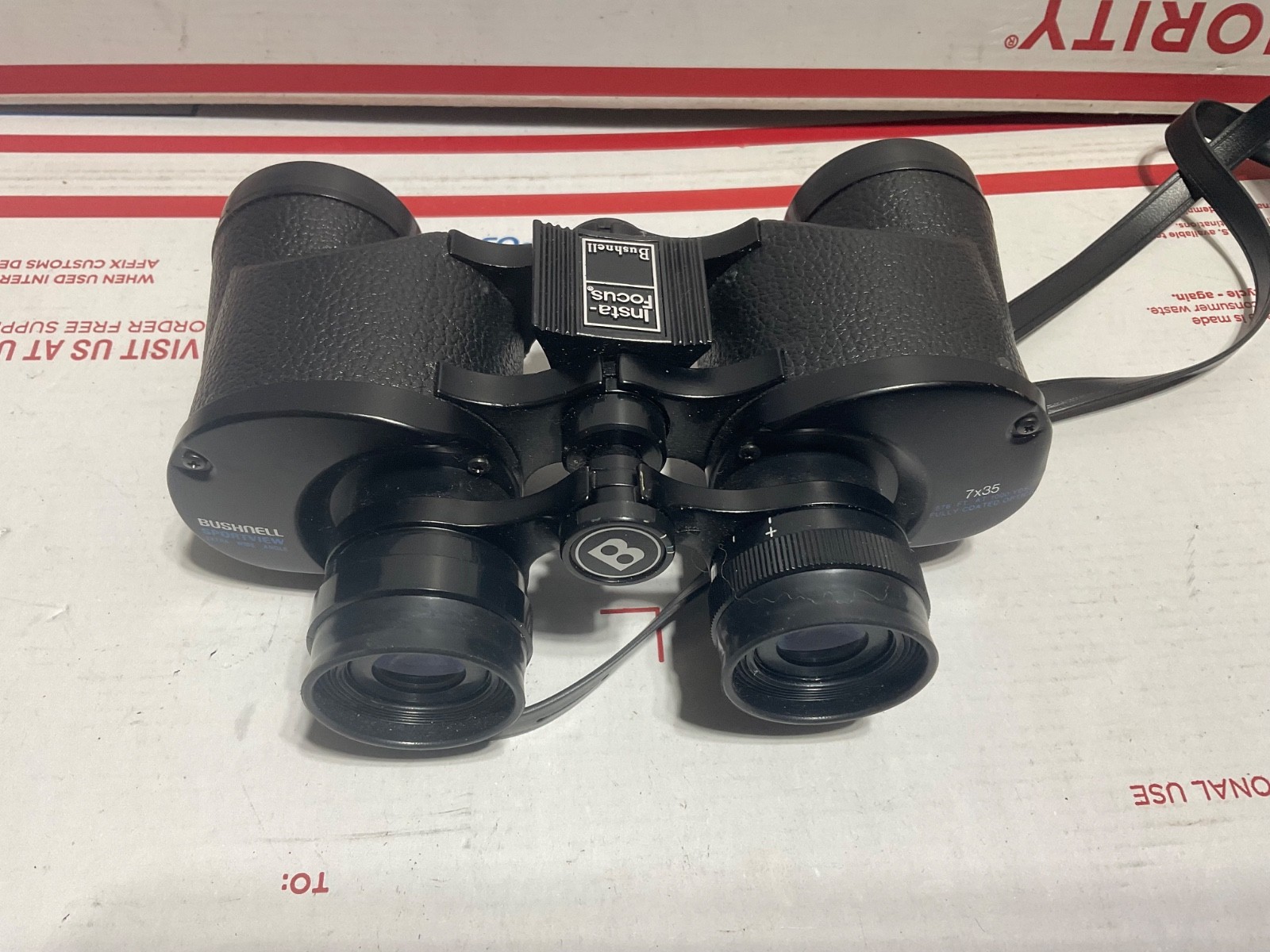 BUSHNELL SPORTVIEW 7x35 Extra Wide Angle Binoculars Case Made Japan