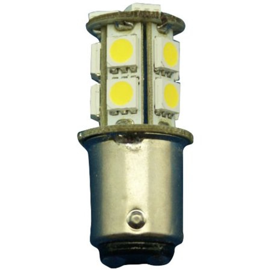 Eco-LED Cold White LED 1142 Bulb, with 13 SMD 5050 & BA15D Bayonet Connector NEW