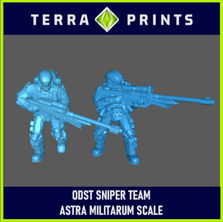 Guard size ODST MARINE SNIPERS x2 compatable with imperial guard