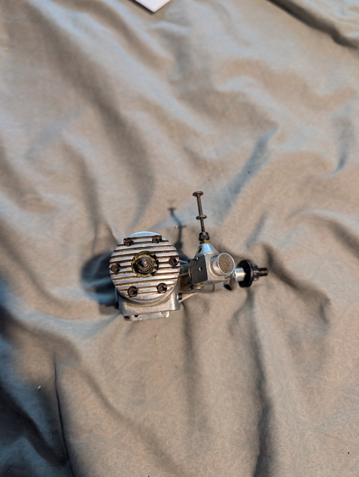 K&B 40 Engine, No muffler, Turns over smooth, with spark plug