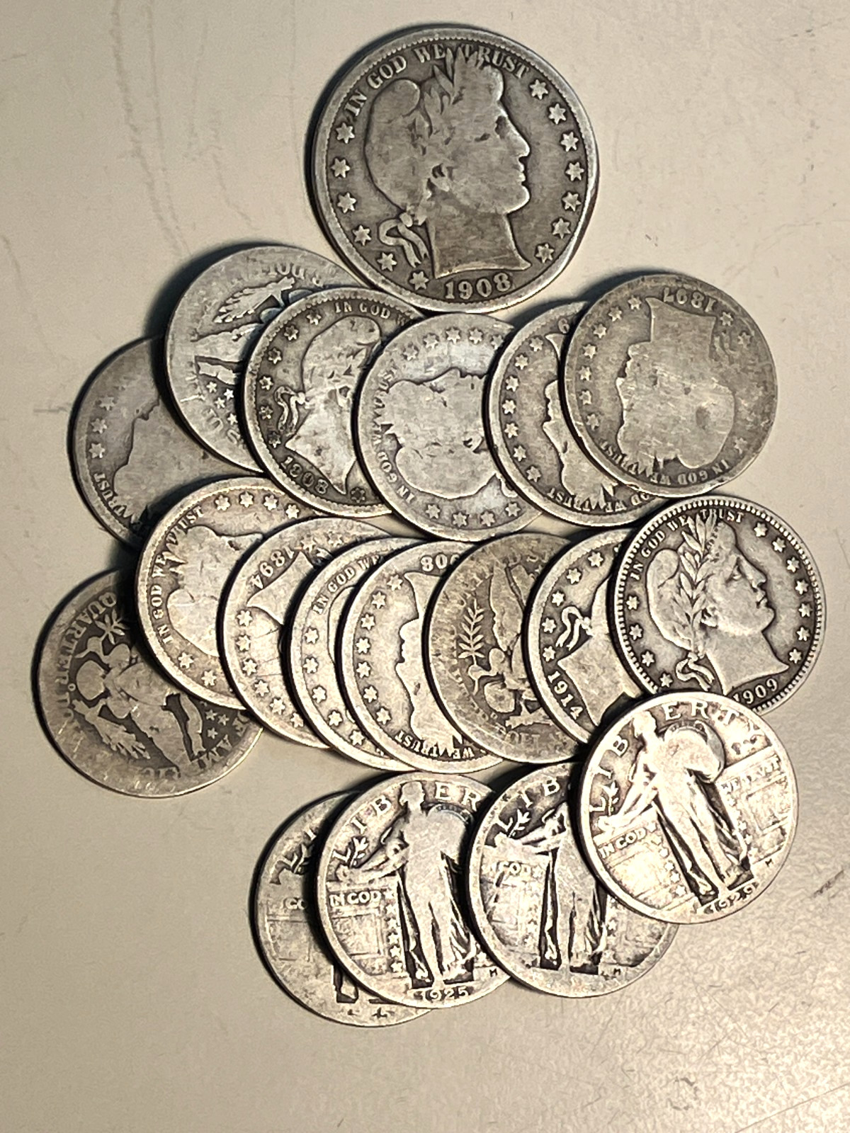 SILVER coins from 1894-1929