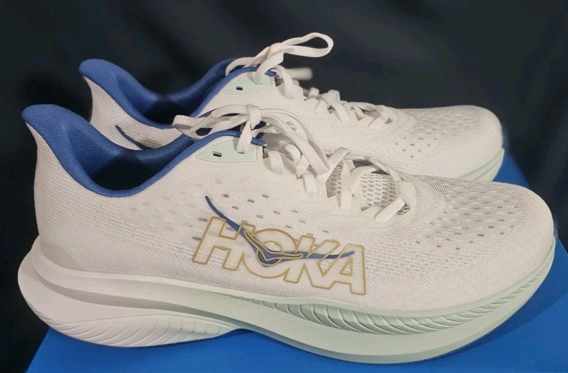 Hoka One Mach 6 Running Shoes Frost Gold 1147790-FTG Men Size 12.5 New With Box