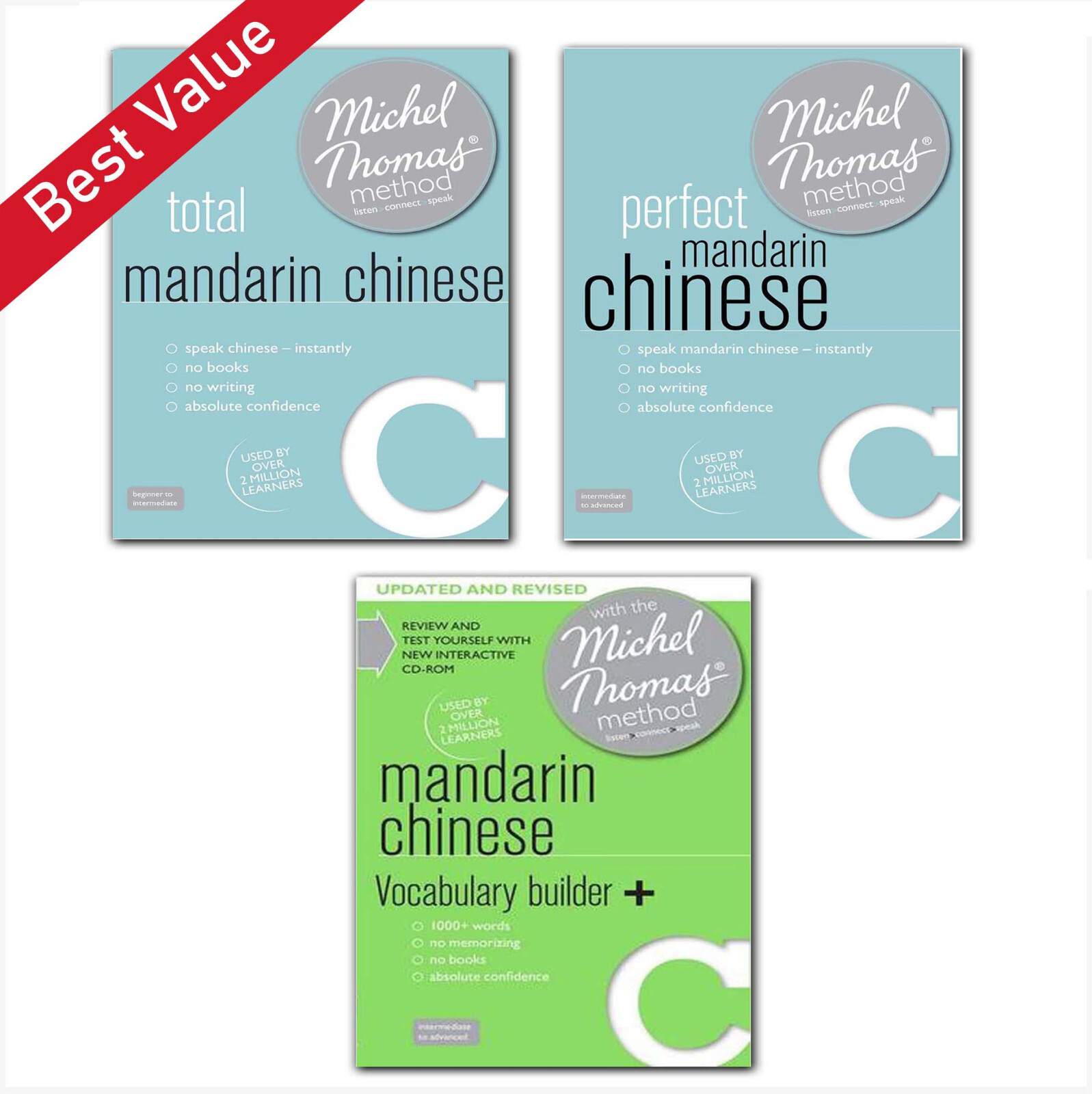 Michel Thomas Total  Chinese, Perfect Chinese & Vocab Builder+ **ALL 3 COURSES**