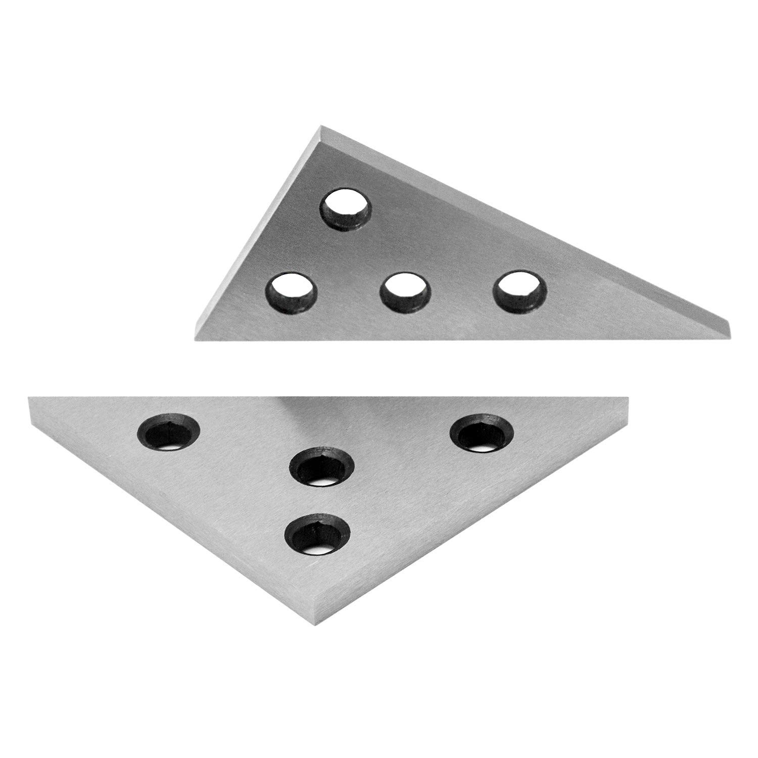 QWORK Solid Angle Plate Set, 2 Pcs Triangle Block, 30-60-90...