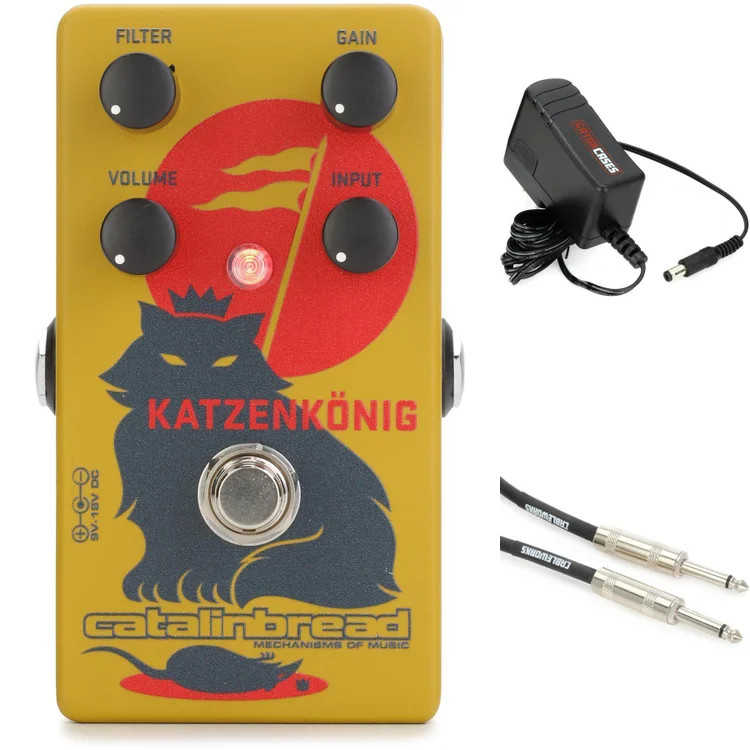 Catalinbread Katzenkonig Fuzz Pedal with Power Supply and Cable