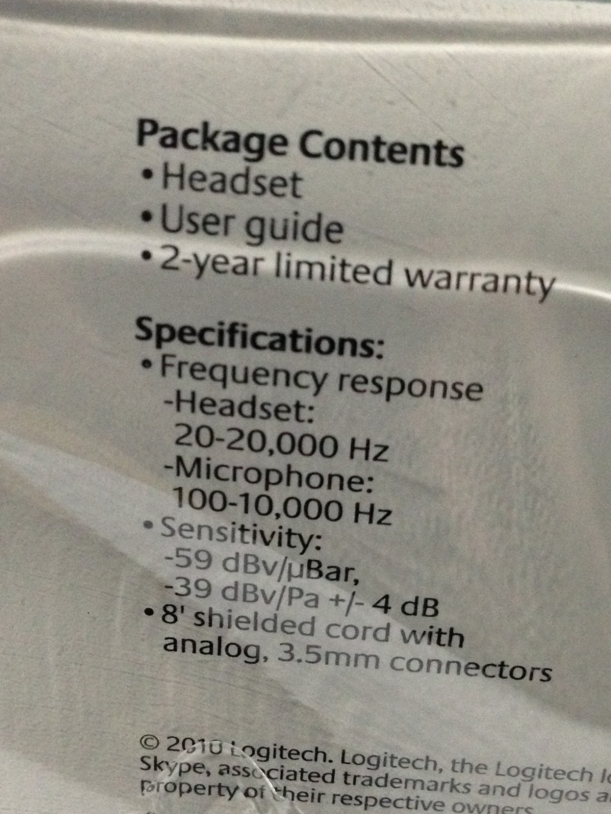 Logitech ClearChat Style Premium Behind the Head PC Headset