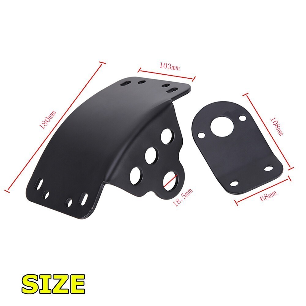 Side Mount License Plate Bracket Motorcycle Tail Light Holder For Aprilia Black
