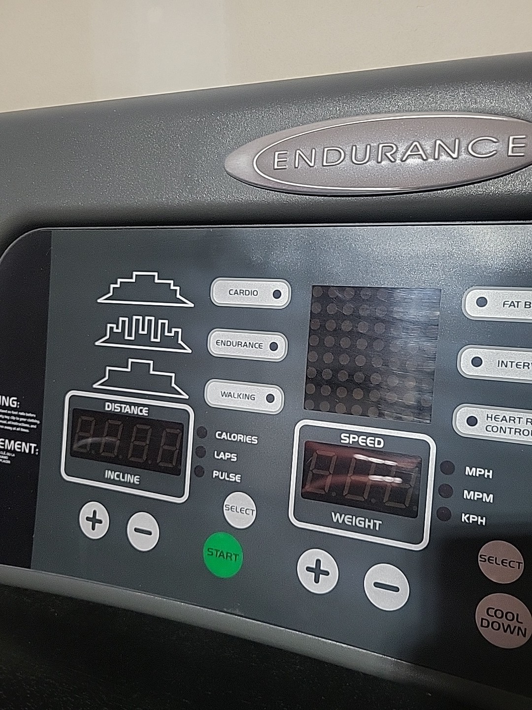 Endurance T6i HRC Treadmill Console (181)