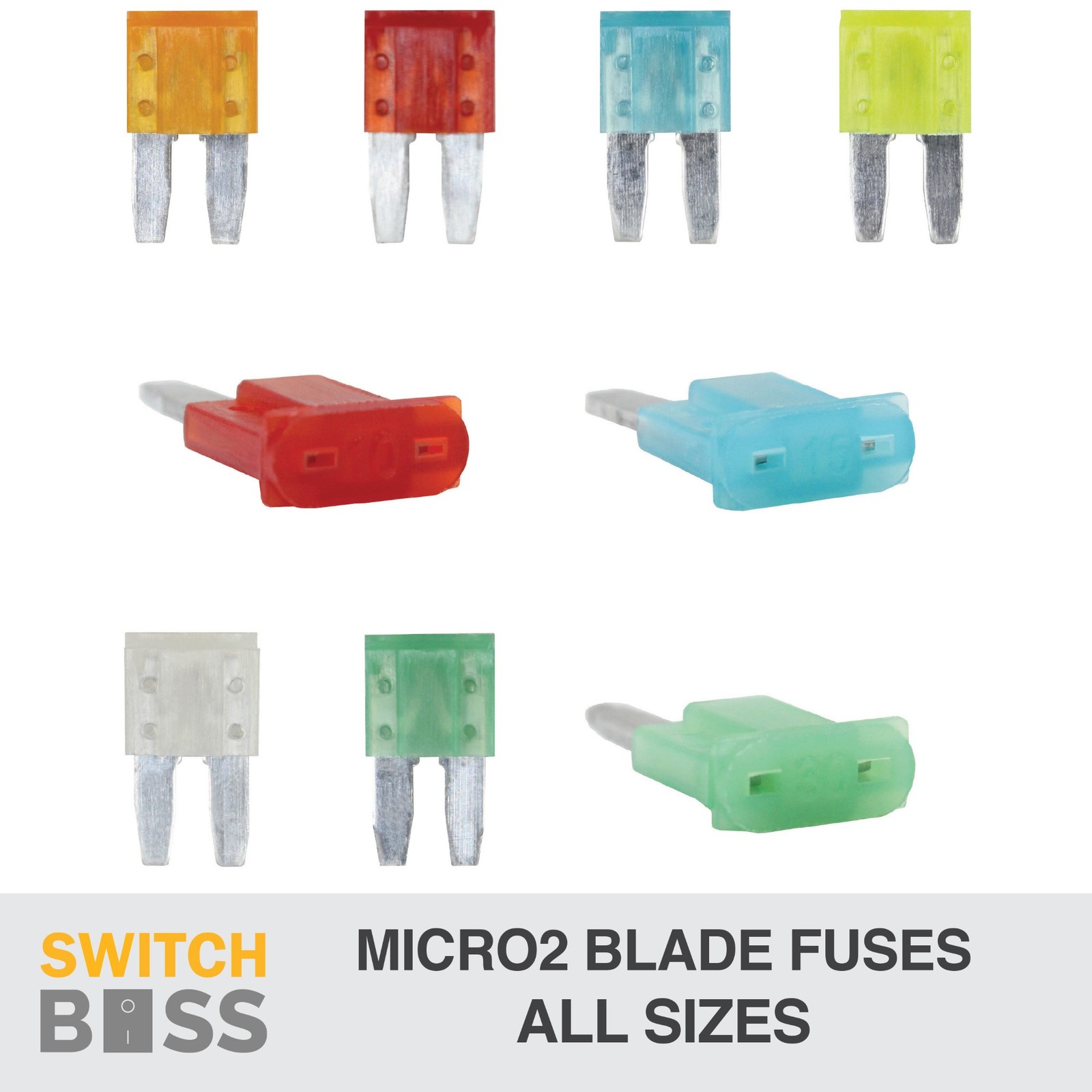 MICRO2 Micro2 BLADE FUSES - Automotive Marine Box Block ALL SIZES 12v
