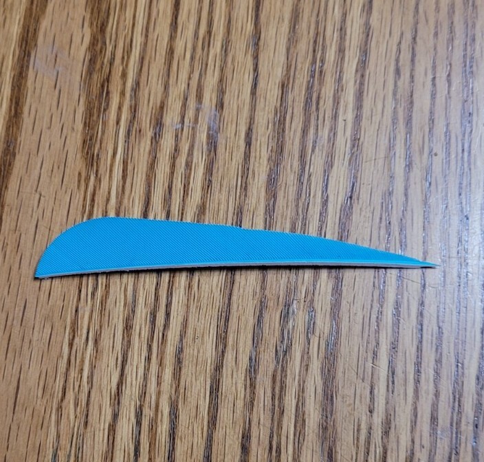 5 inch Feathers Right Wing Parabolic Cut 100 pack Turquoise