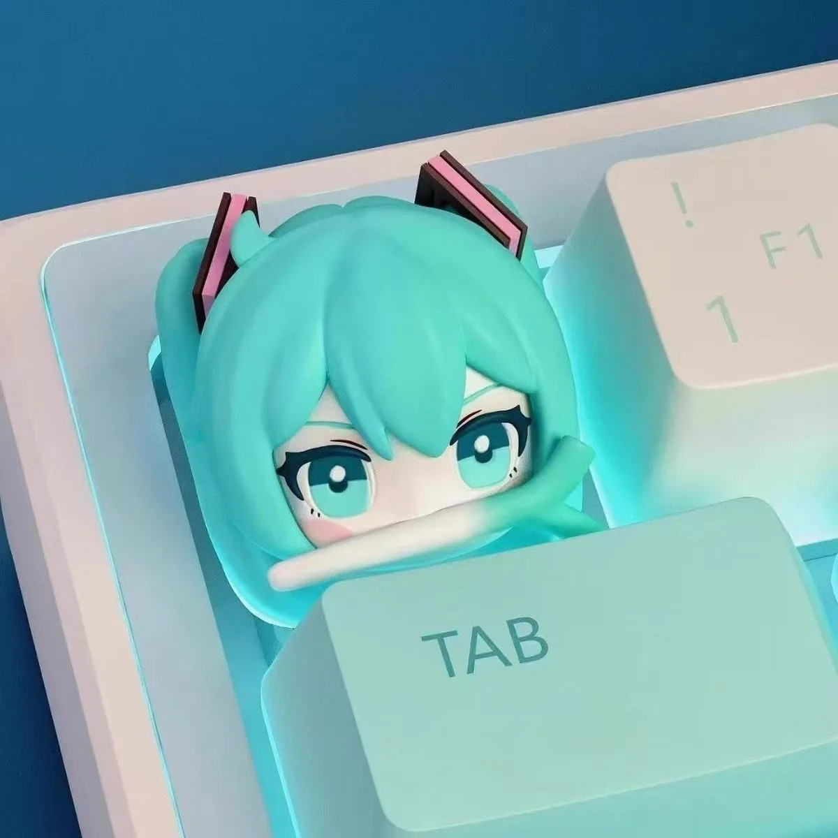 Hatsune Miku DIY PBT Resin Keycaps Anime Mechanical Keyboard Decoration Gift