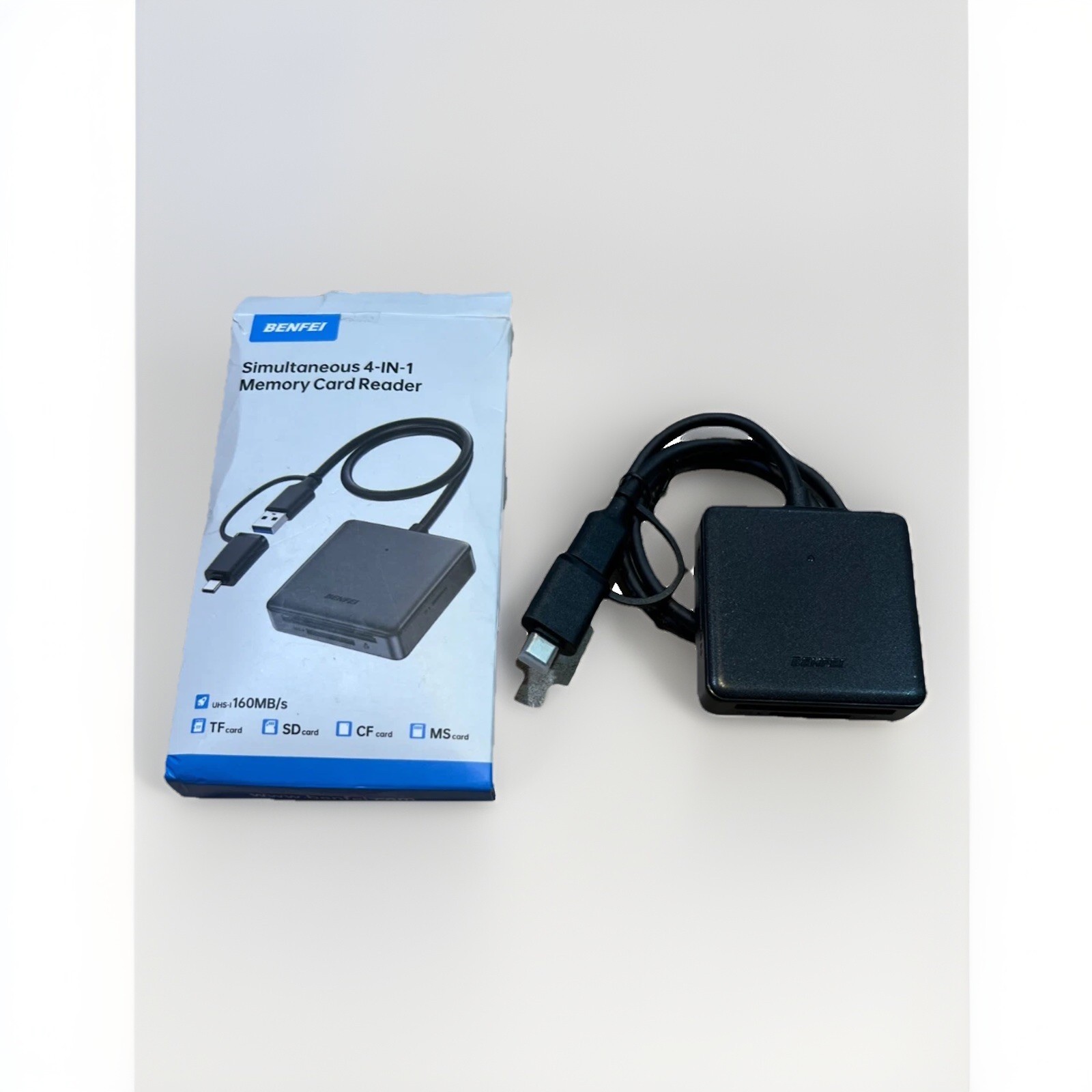 Memory Card Reader, BENFEI 4in1 USB 3.0 and USB-C to SD Micro SD MS CF Cards
