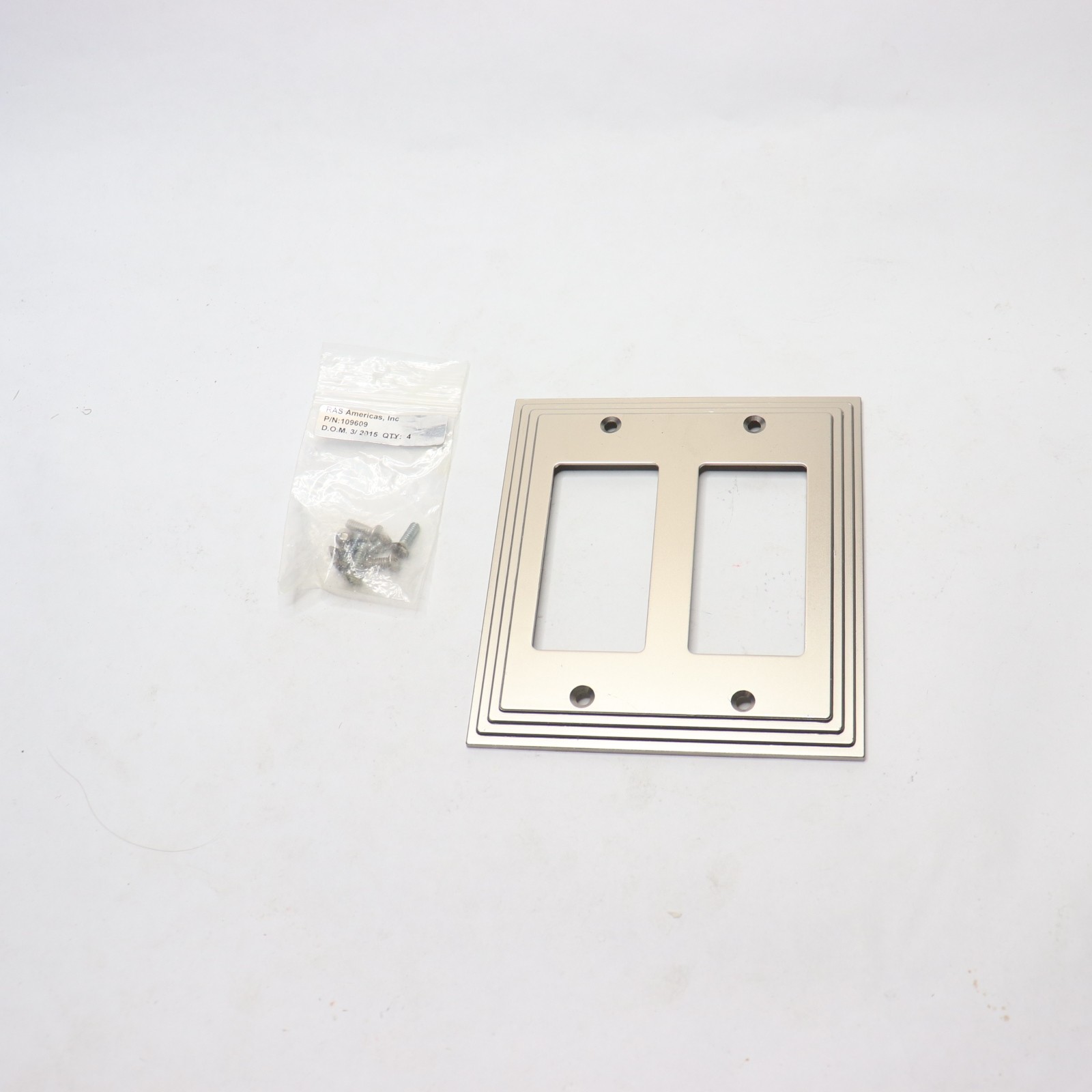 Hampton Bay Tiered 2 Decora Wall Plate Satin Nickel Cast 84RRNHB