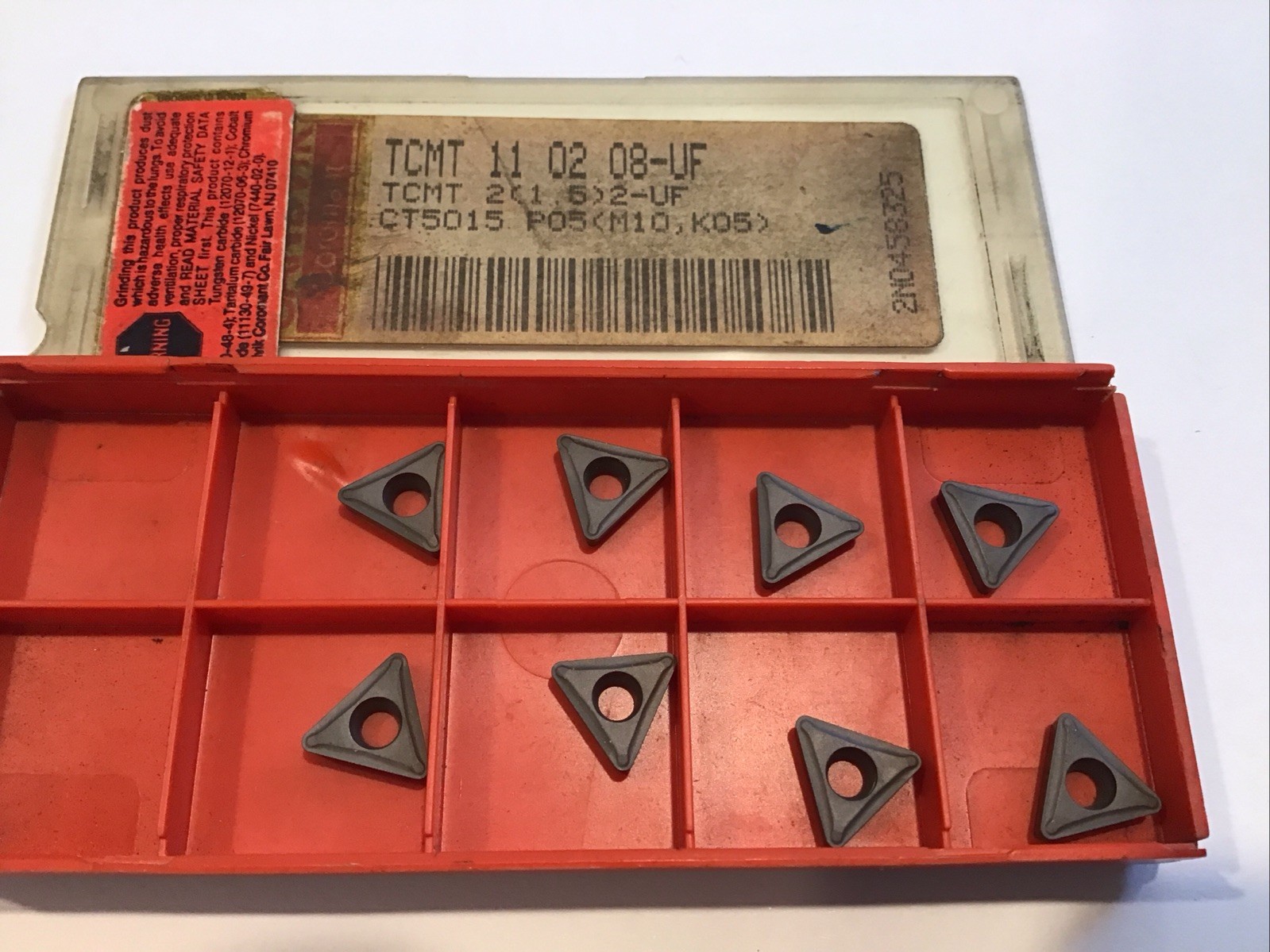 8 pcs SANDVIK Carbide Inserts TCMT 2(1.5)2UF Grade CT5015 ***TCMT 110208-UF***