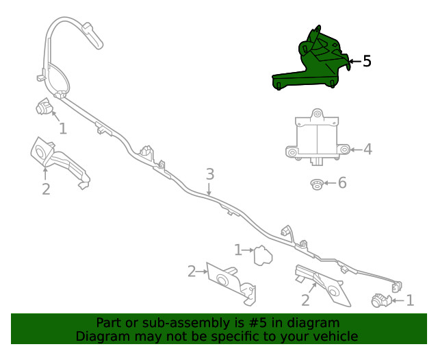 Genuine Subaru Blind Spot Radar Bracket 87613AN00A
